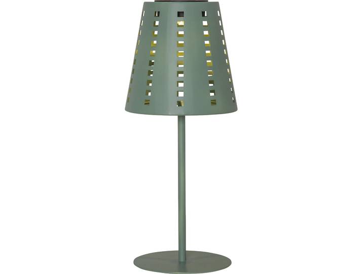 LED Solarleuchte Solarlampe Sola , grün, B:15cm H:35cm L:15cm T:15cm Ø:15cm, PARFORCE TRADITIONAL HUNTING, Leuchten, LED Solarleuchte, Solar-Tischlampe, dekoratives Ausstanzungsmuster, Dämmerungssensor