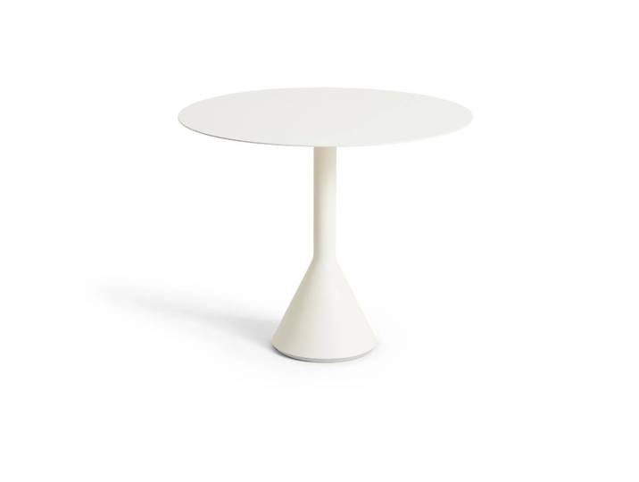 HAY Palissade Cone runder Café-Tisch Cream white, Ø90 cm