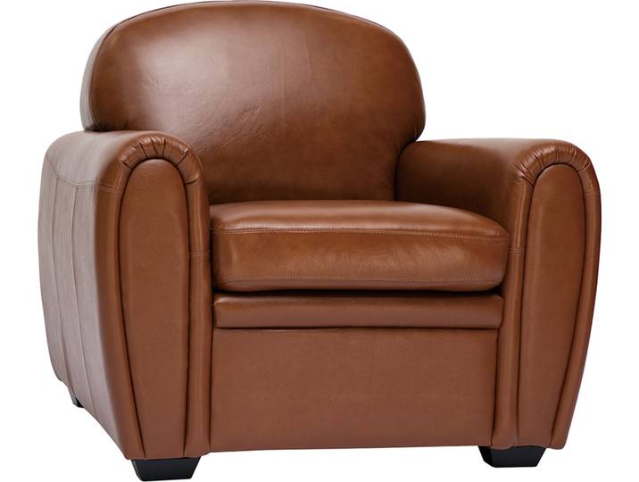 Fauteuil vintage cuir marron CLUB