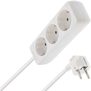 InLine Steckdosenleiste 16431, mit 1,5m Kabel, 3-fach in weiß