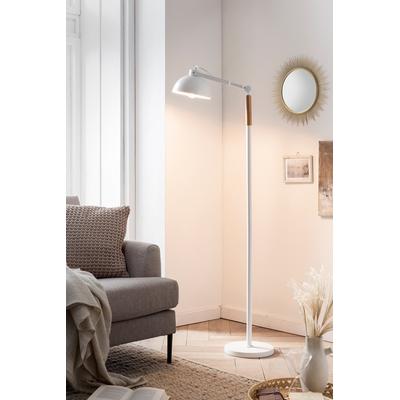 SALESFEVER Stehlampe "Havar", weiß, 1, Ø 20cm H: 149cm, 1 Stk., Leuchten, mit verstellbarem Leuchtarm, Stehlampe