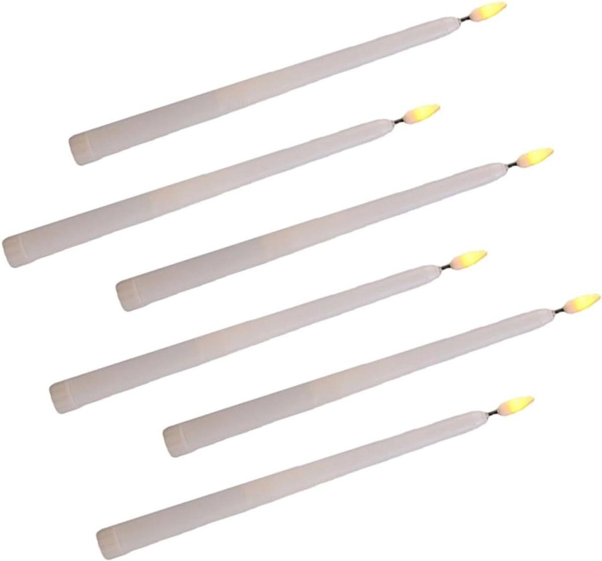 Wit LED Kaarsen met Vlamloos Effect - 28 cm Decoratieve Elektrische Verlichting