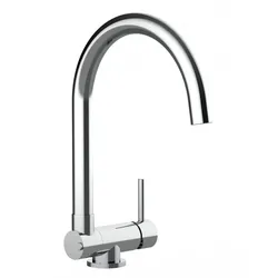 Wasserhahn Vorfenster Küchenarmatur, Umklappbar 4,5 CM, mit 360° schwenkbarem U-Auslauf, Verchromt