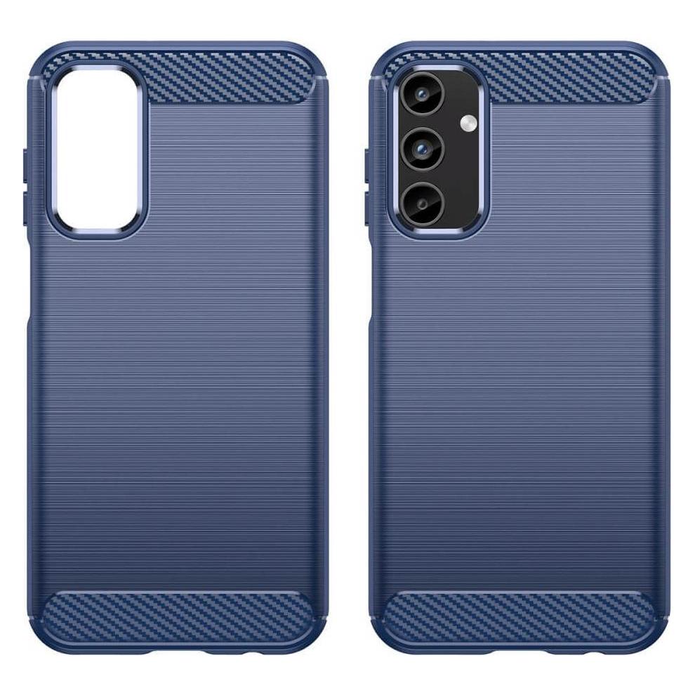Cover-Discount Galaxy A15 - Metall Carbon Look Hülle blau (Samsung Galaxy A15) (660161800C)