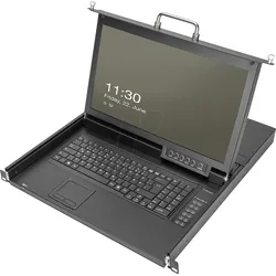 DIGI DS72220-3GE - 19 Zoll KVM Konsole, 17" HD TFT mit Tastatur DE, 16-Port VGA