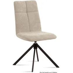 ESSZIMMERSTUHL drehbar (8er-Set) Debbie 47x92x60 Schwarz/Natur