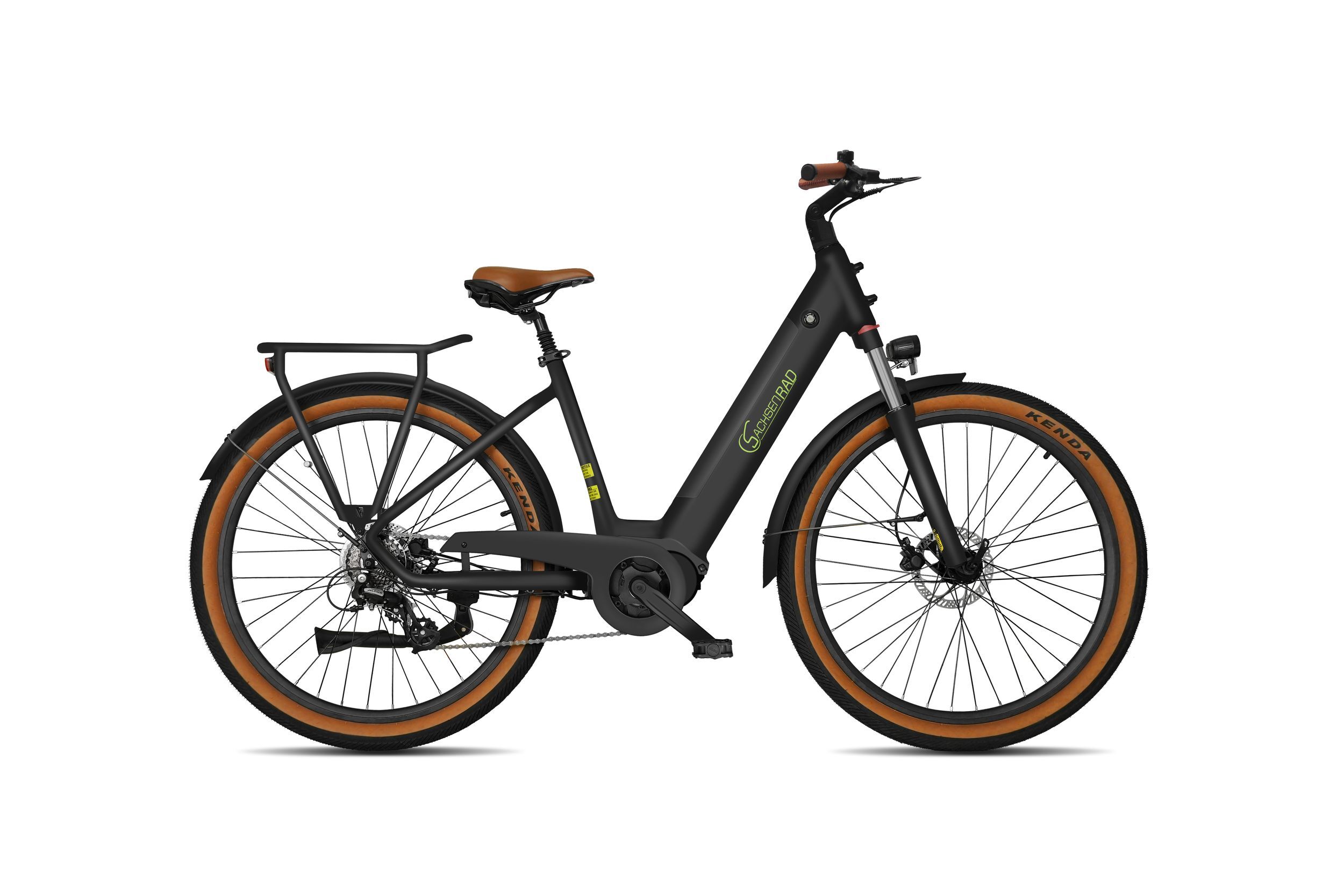 SachsenRAD E-SUV ATB All Terrain E-Bikes C5 Centro mit Diebstahlsicherung, 27,5 Zoll CityBike Mittelmotor mit tiefem Einstieg, StVZO