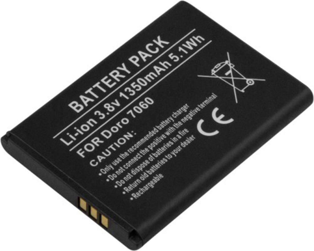 Avizar Accu voor Doro 7070, 7060 en 7050, 3,8 V, 1350mAh, Li-Ion