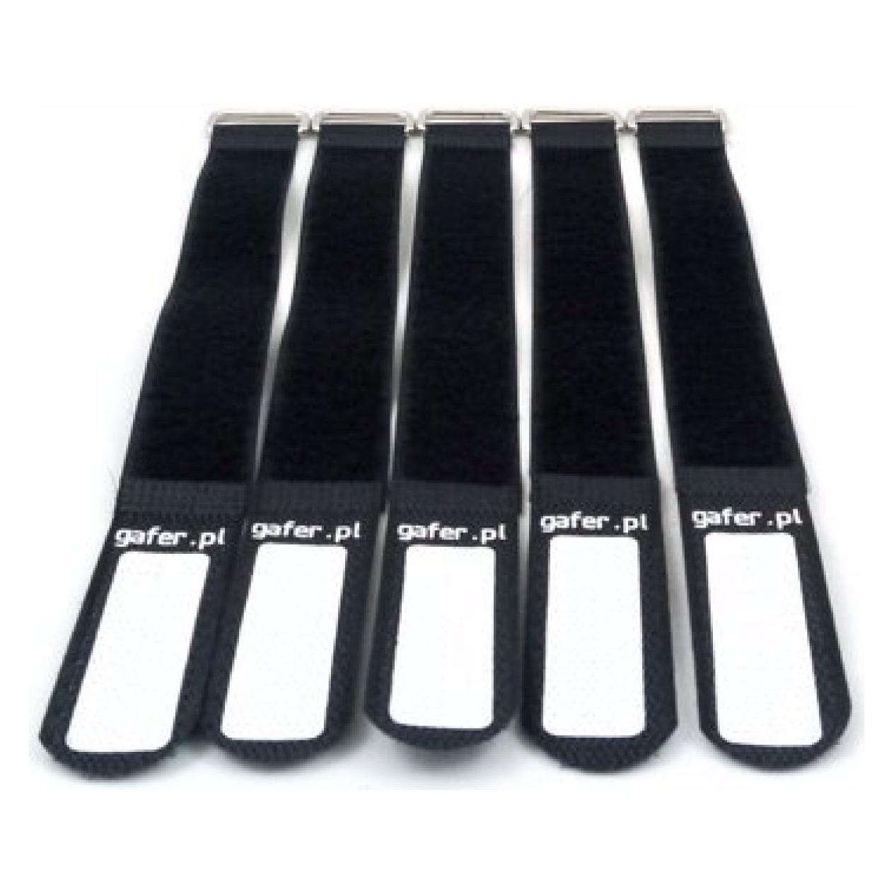 Gafer.pl Kabelbinder Klettverschluss 25x260mm 5er Pack sw (Klettkabelbinder, 260 mm, 5 Stk.) (3000608V)