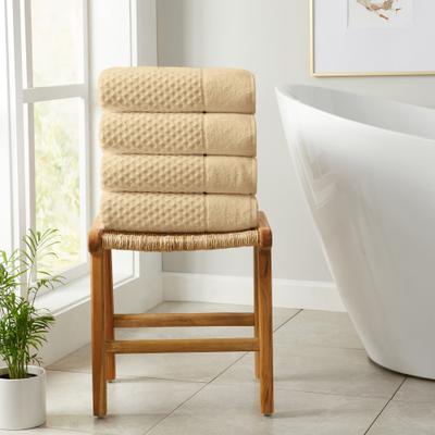 Linery & Co. Cotton Diamond Waffle Texture Bath Towels