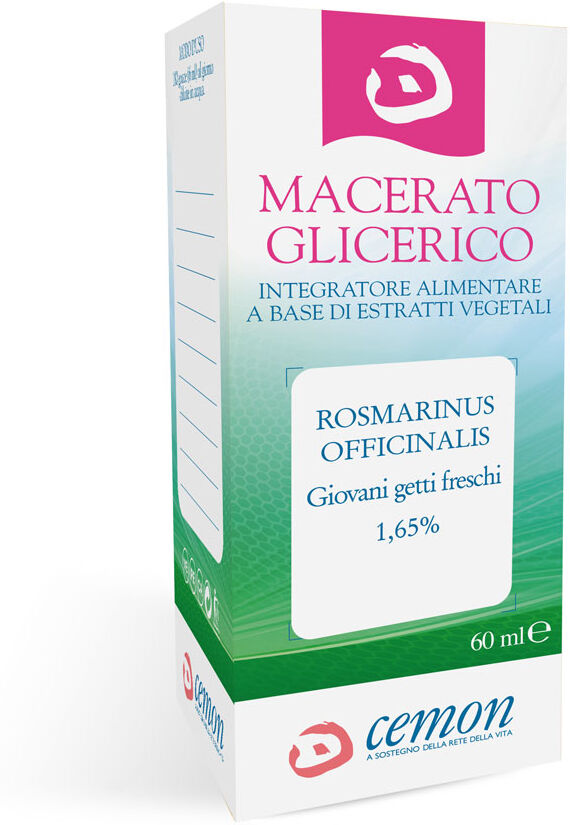 CEMON Srl Rosmarinus Officinalis Giovani Getti Freschi - Macerato Glicerico 60ml, Estratto Naturale di Rosmarino per il Tuo Benessere