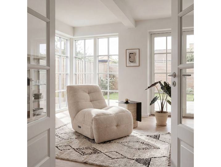 Elektrischer Relaxsessel Sultan - Stoffbezug Beige