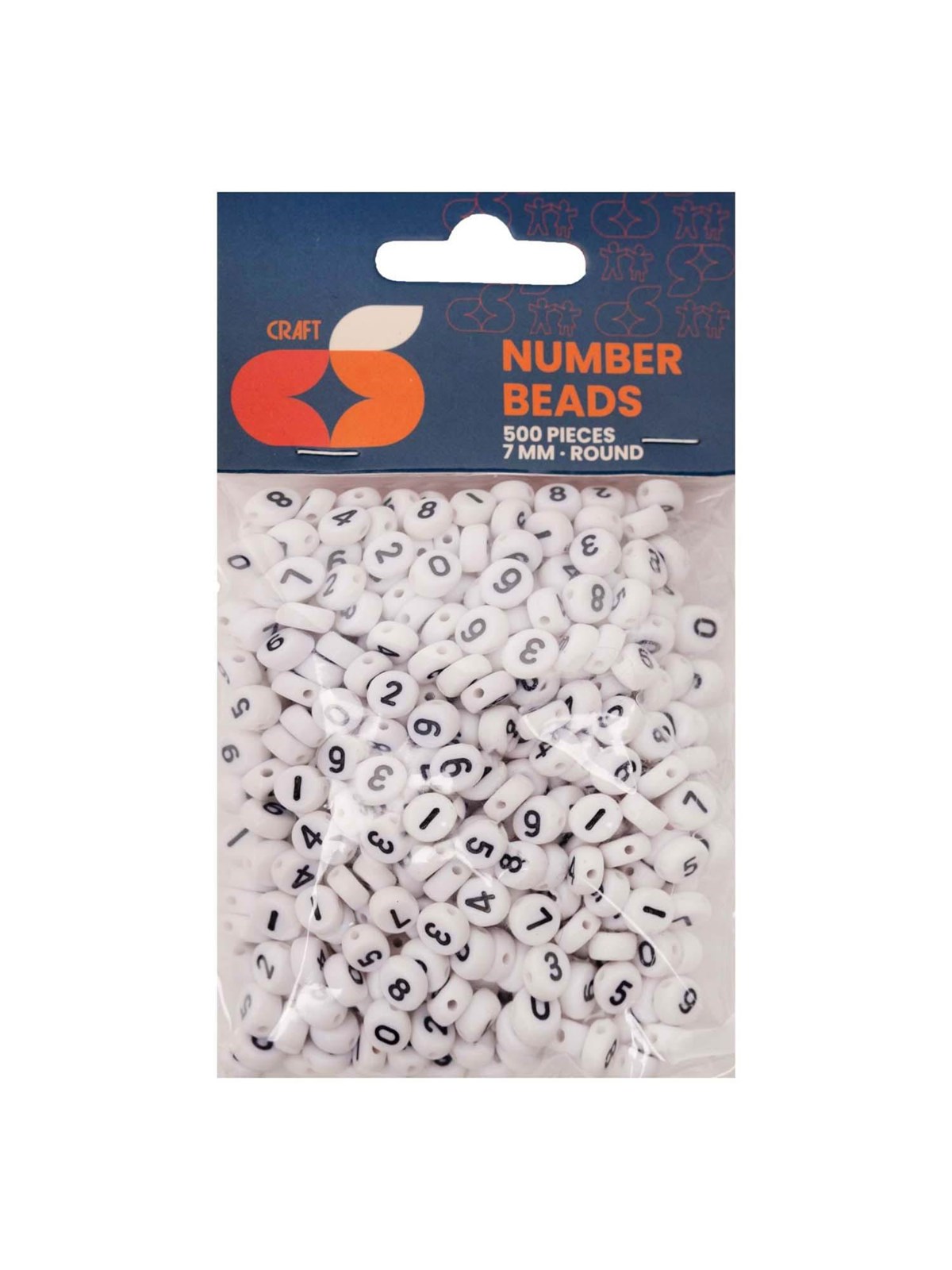 Colorations - Round Number Beads 500pcs.