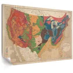 POSTER - 59x42 cm (A2) - William Blake - Geologische Karte der USA