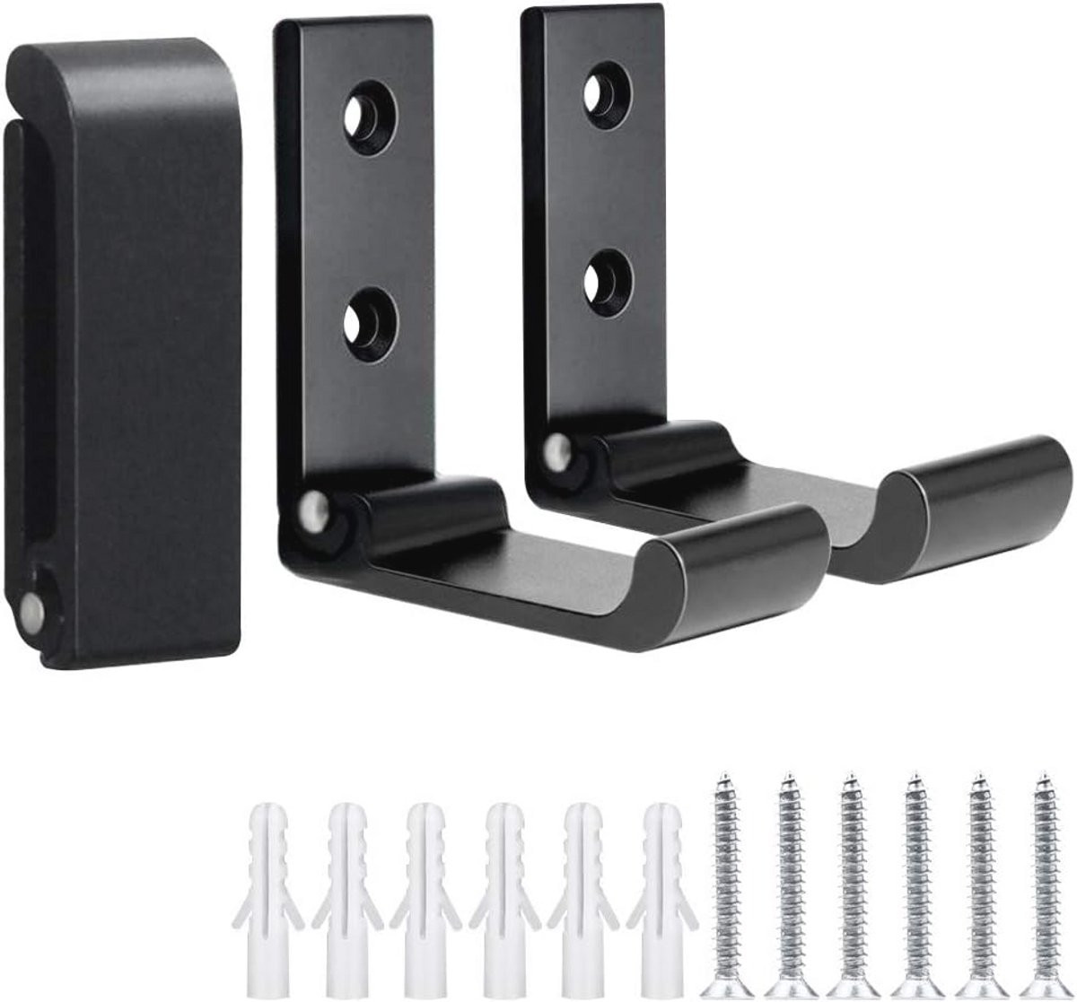 Set van 3 aluminium opvouwbare wandhaakjes voor thuis