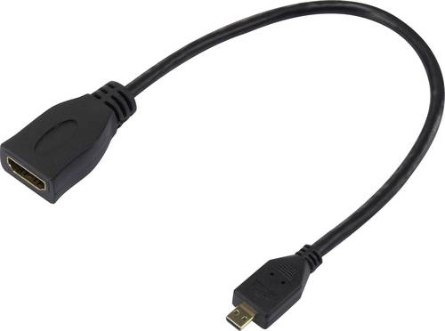 Raspberry Pi SC0726 HDMI-Adapter [1x HDMI-Stecker C Mini - 1x HDMI-Buchse] 10cm Weiß