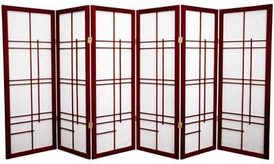 Red Lantern 4 ft. Short Eudes Shoji Screen