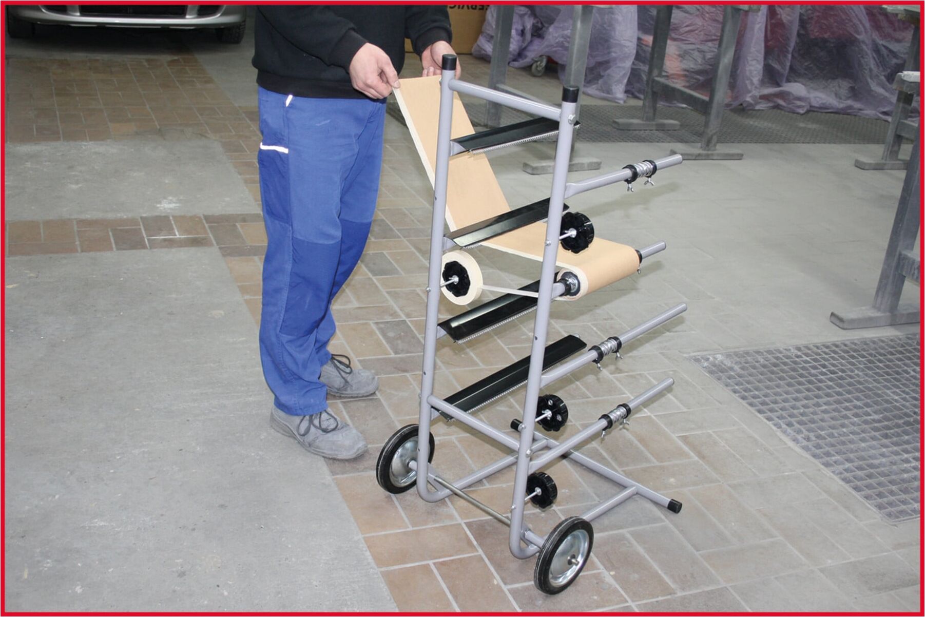 KS Tools Papierwagen mit 4 Ebenen (140.2383)
