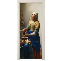 TÜRAUFKLEBER Das Milchmädchen - Johannes Vermeer 85x215 cm - Türtapete