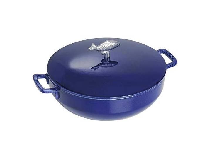 STAUB Cocotte, Gusseisen Bräter, Alle Herdarten inkl Induktion, Rund, 28 cm, 6,7 L, Dunkel-Blau