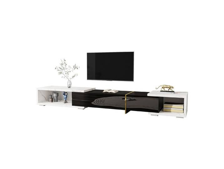 muvano TV-Schrank TV-Schrank ausziehbar drehbar variabel 140 bis 260 cm modern