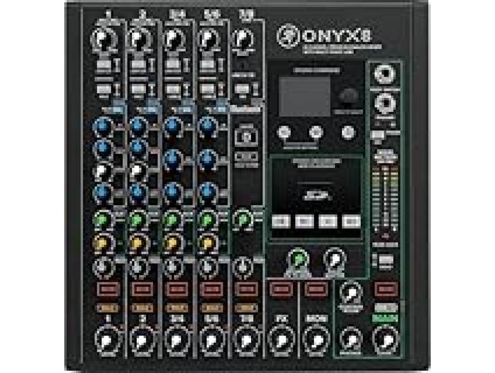 Mackie Onyx8 Mixeur Analogique Premium 8 Canaux avec USB Multi-Piste