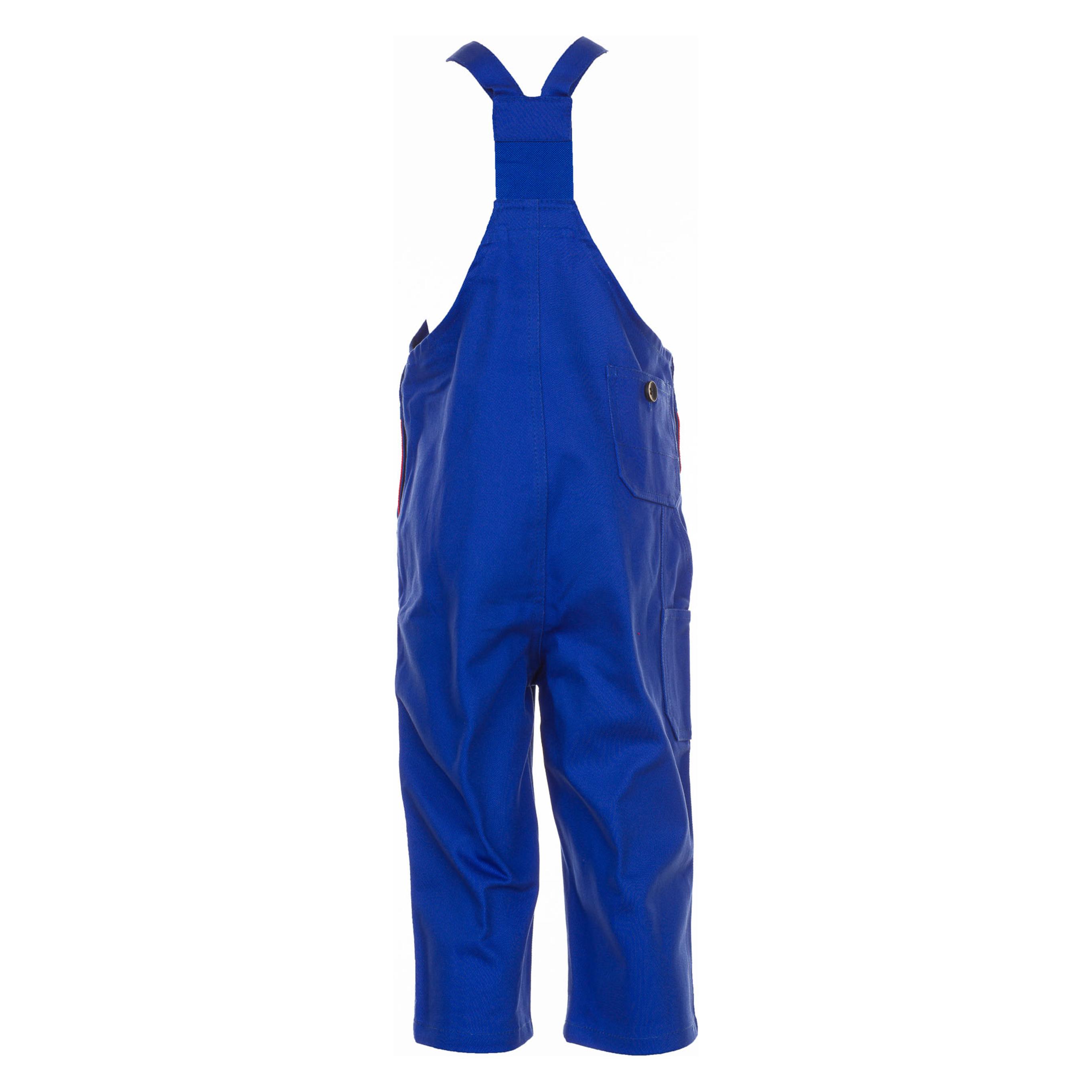 Planam Kinderlatzhose,100%BW,294g/qm,158/164, kornblau/rot (158) (229622)