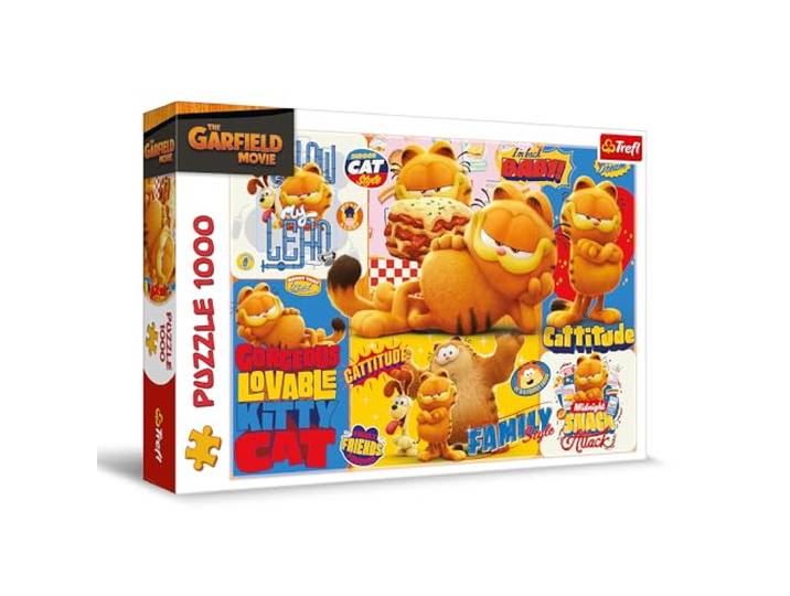 Trefl - Puzzels 1000 De avonturen van Garfield, Bohater Bajki Garfield