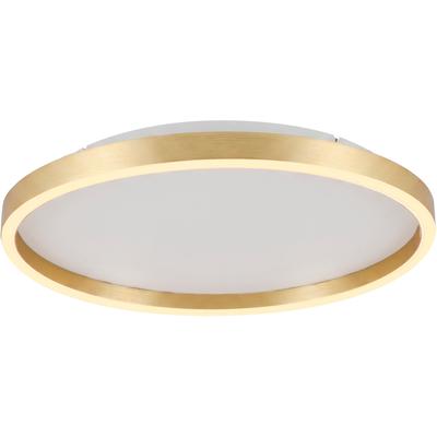 JUST LIGHT LED Deckenleuchte "MADLEN", gold (goldfarben), 1, Ø 40cm H: 5,5cm, 1 Stk., Leuchten, Dimmbar, 3000K Leuchtmittel, LED Deckenleuchte