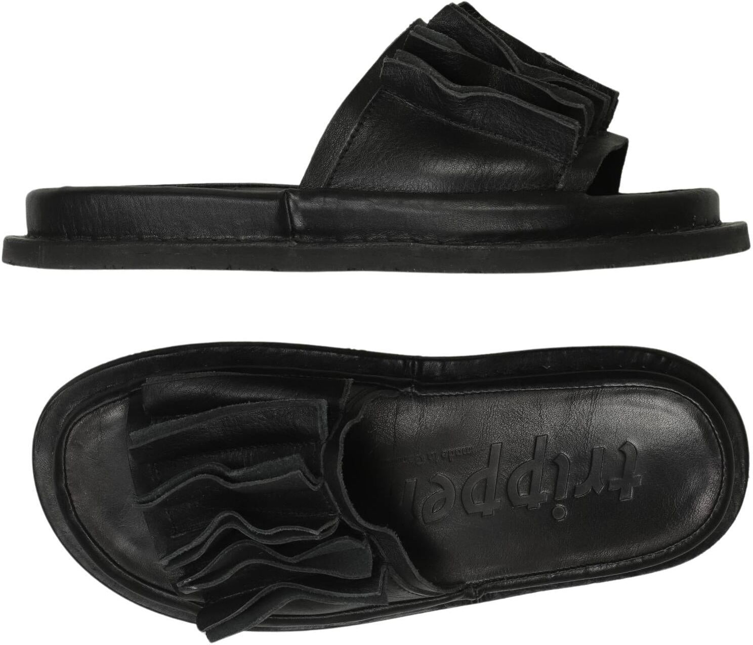 trippen Damen Sandalen, Schwarz, Gr. EU 37, kein / Etikett - Second Hand