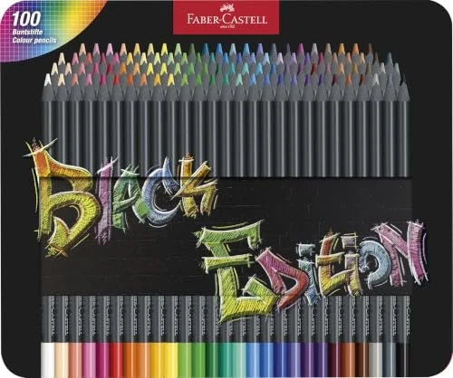 FABER-CASTELL Black Edition im Bogen, 100 Farben