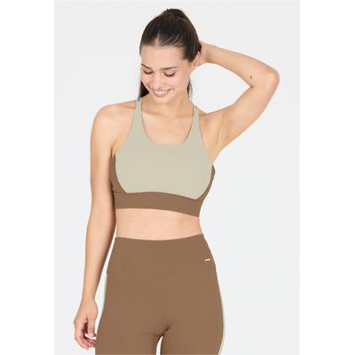 Sport-BH ATHLECIA "Aspasia", Damen, Gr. XS, grau (hellgrau), 77% Polyamid, 23% Elasthan, mehrfarbig, BHs Sport-BH, mit Quick-Dry-Funktion