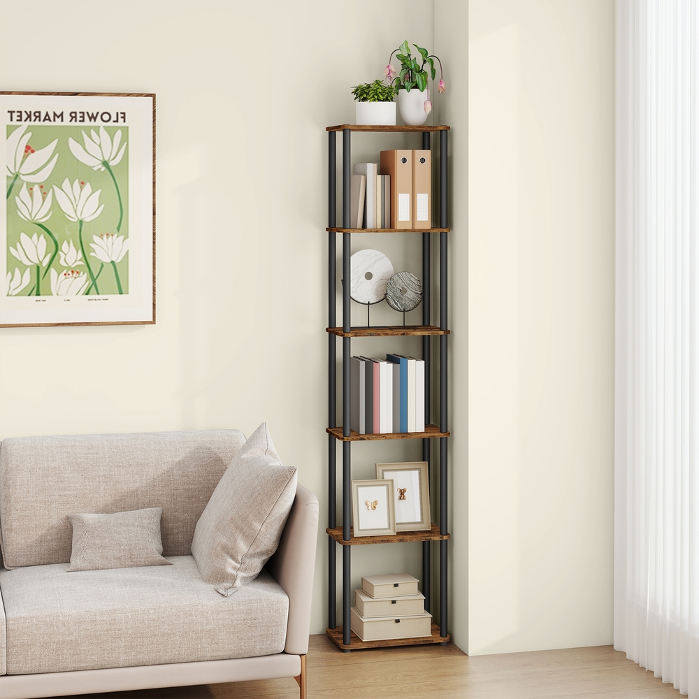 VASAGLE Standregal mit werkzeugloser Montage und sechs Ebenen LLSB35136K01