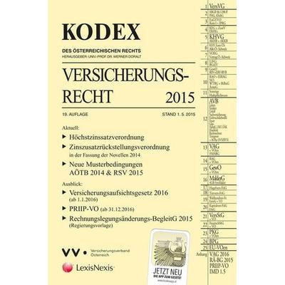 KODEX Versicherungsrecht 2015, Taschenbuch von , LexisNexis ARD ORAC, 978-3-7007-5999-7