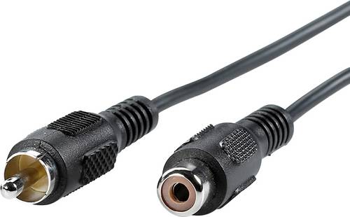 Value Cinch Video Anschlusskabel [1x Cinch-Stecker - 1x Cinch-Buchse] 5.00 m Schwarz