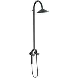 Liquid Thermostat-Duschsystem mit magnetischer Handbrause Wandmontage Schwarz Hochglanz