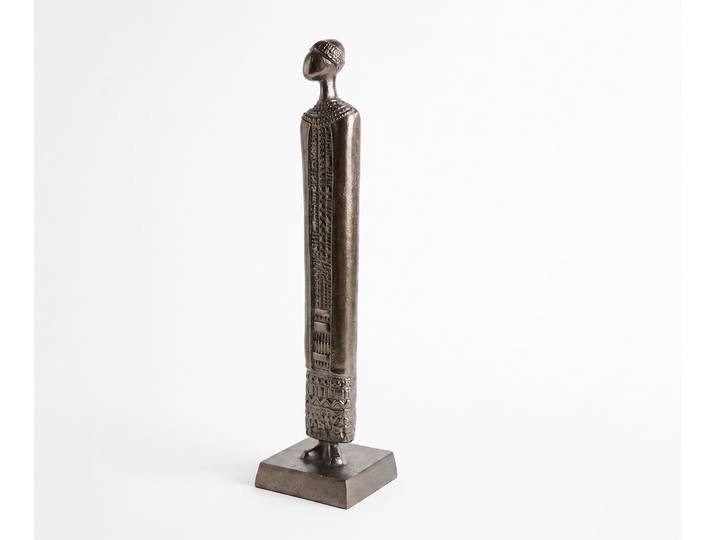 Figurine Sigaro l12 x P12 x H51 cm Aluminium Mokka Bronze Moulée