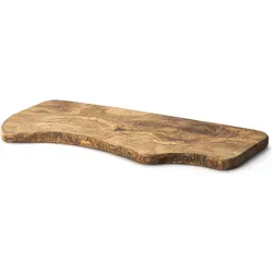 Continenta Olivenholz Schneidebrett Naturform mit Borke, 50 cm, Schneidebrett, Braun