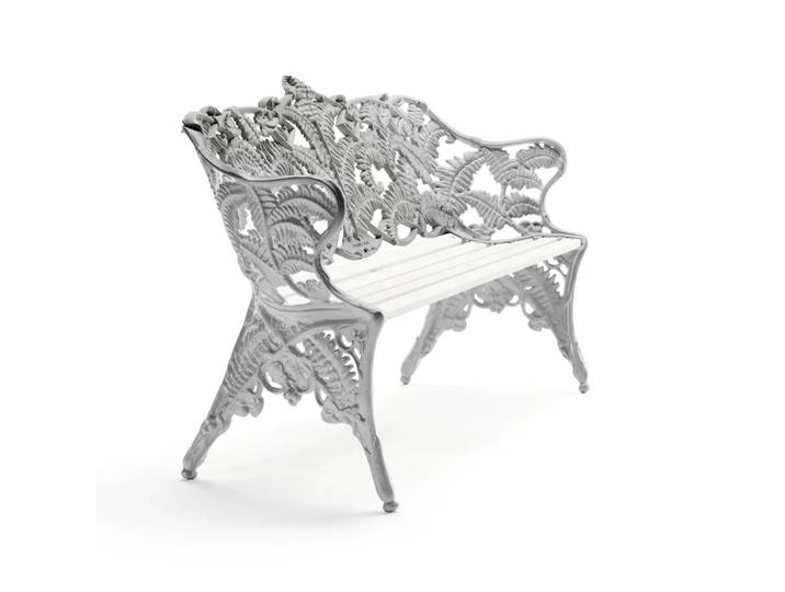 Byarums bruk Classic Sofa Weiß lackierte Kiefer, Rohaluminiumgestell