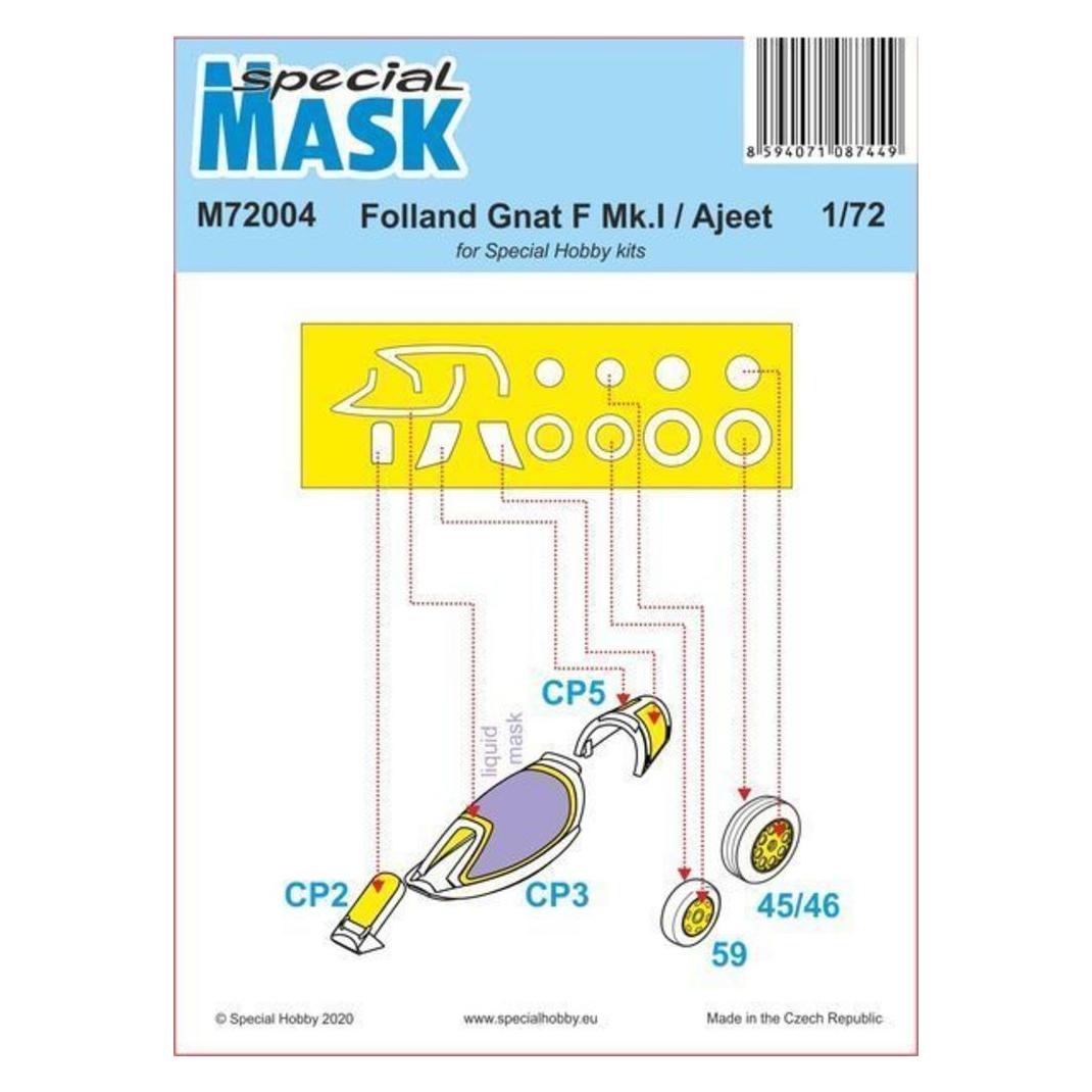 Special Hobby Folland Gnat/Ajeet Mask (100-M72004)