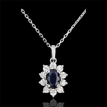 Edenly Halskette Eternel Edelweiss - Marguerite Illusion â€“ Synthetischer Saph