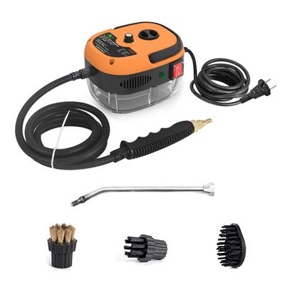 Portable Handheld Steam Cleaner, High Temperature Pressurized Steam Cleaning Machine With Brush Heads For Furniture orange
