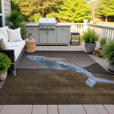 Addison Rugs Machine Washable Indoor/Outdoor Modern Whale Chantille Rug