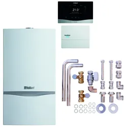 VAILLANT Paket 6.216/2 atmoTEC exclusive VC 104/4-7A E, sensoHOME 380f/2, Zubehör