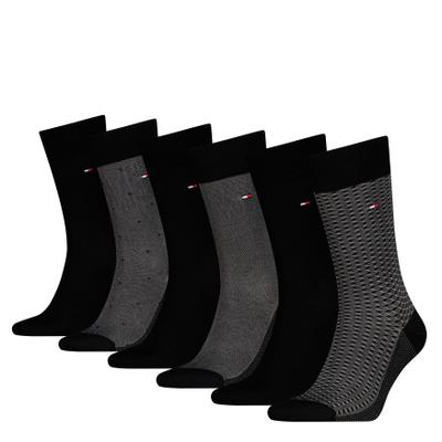 Socken TOMMY HILFIGER, Herren, Gr. 39-42, Sockengröße, schwarz, Obermaterial: 61% Baumwolle, 37% Polyamid, 2% sonstige Fasern, Socken Socken, mit Geschenkbox