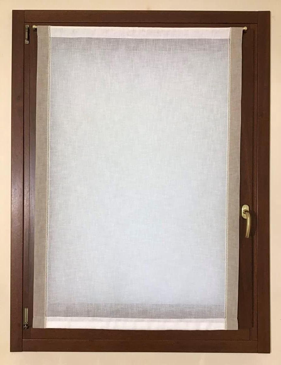 Linnenlook Paneelgordijn Vitrage Natuurlijk Wit B/H: 80 x 225 cm