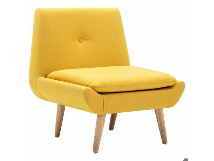 CHIC Fauteuil sans accoudoirs jaune tissu - 73x66x77 cm 465823 S11