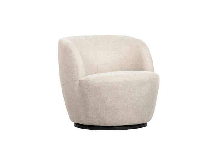 Drehbarer Design Sessel „Serro“ Strukturstoff Off White De Eekhoorn