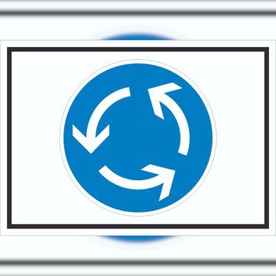 HB-Druck Schild Kreisverkehr Symbol A5 (148x210mm)