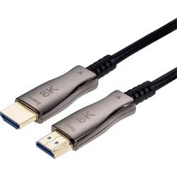 Value HDMI Anschlusskabel HDMI-A Stecker 30 m Schwarz 14.99.3483 8K UHD, Aktiv mit Signalverstärkung, AOC (Aktives optisches Kabel) HDMI-Kabel
